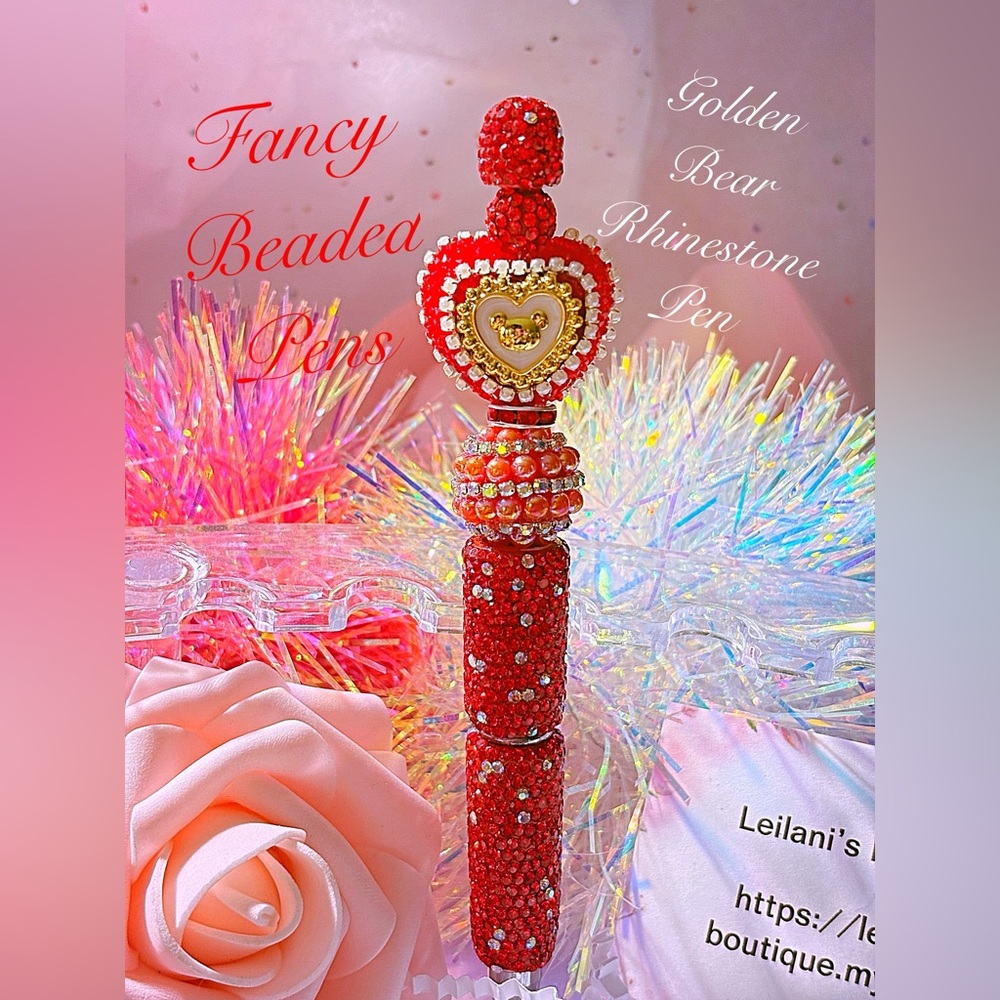 Fancy Beaded Pens, Fancy pens, Acrylic beads, rhinestones pens, journal pens,